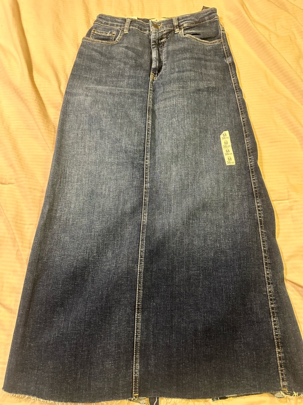 Zara Dark Blue Denim Maxi Skirt